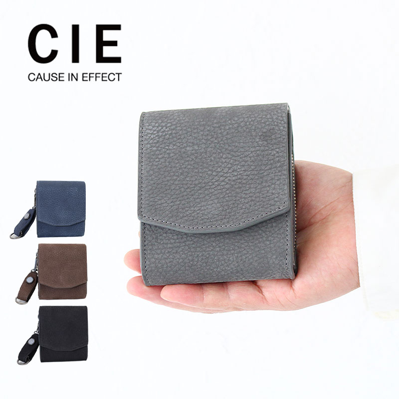 柔らかい CIE シー EXTRA 032252 コンパクトウォレット フォーク 財布 WALLET CONPACT FOLK 二つ折り財布  オプション1:10ブラック - armarinhodasnovidades.com.br