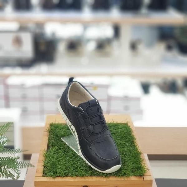 セーブゾーン04 女性コンフォートカジュアルバンディング超軽量スニーカー ブラック 3FP107 (S16448830)