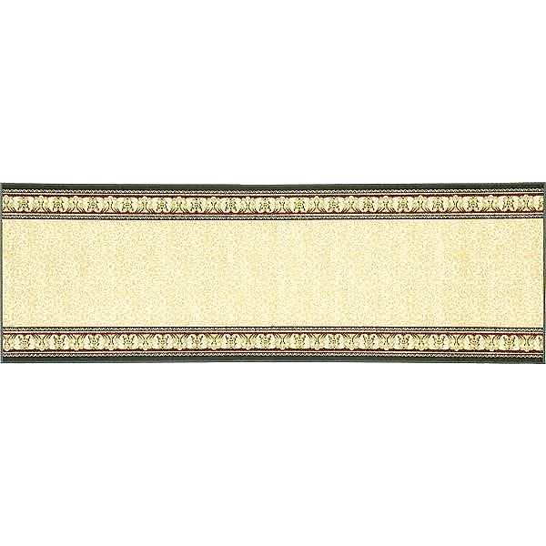 ヨーロピアン調 ラグマット/絨毯 67cm340cm ベージュ 洗える 防滑 防キズ 防音 タフトプリント リビング ダイニング