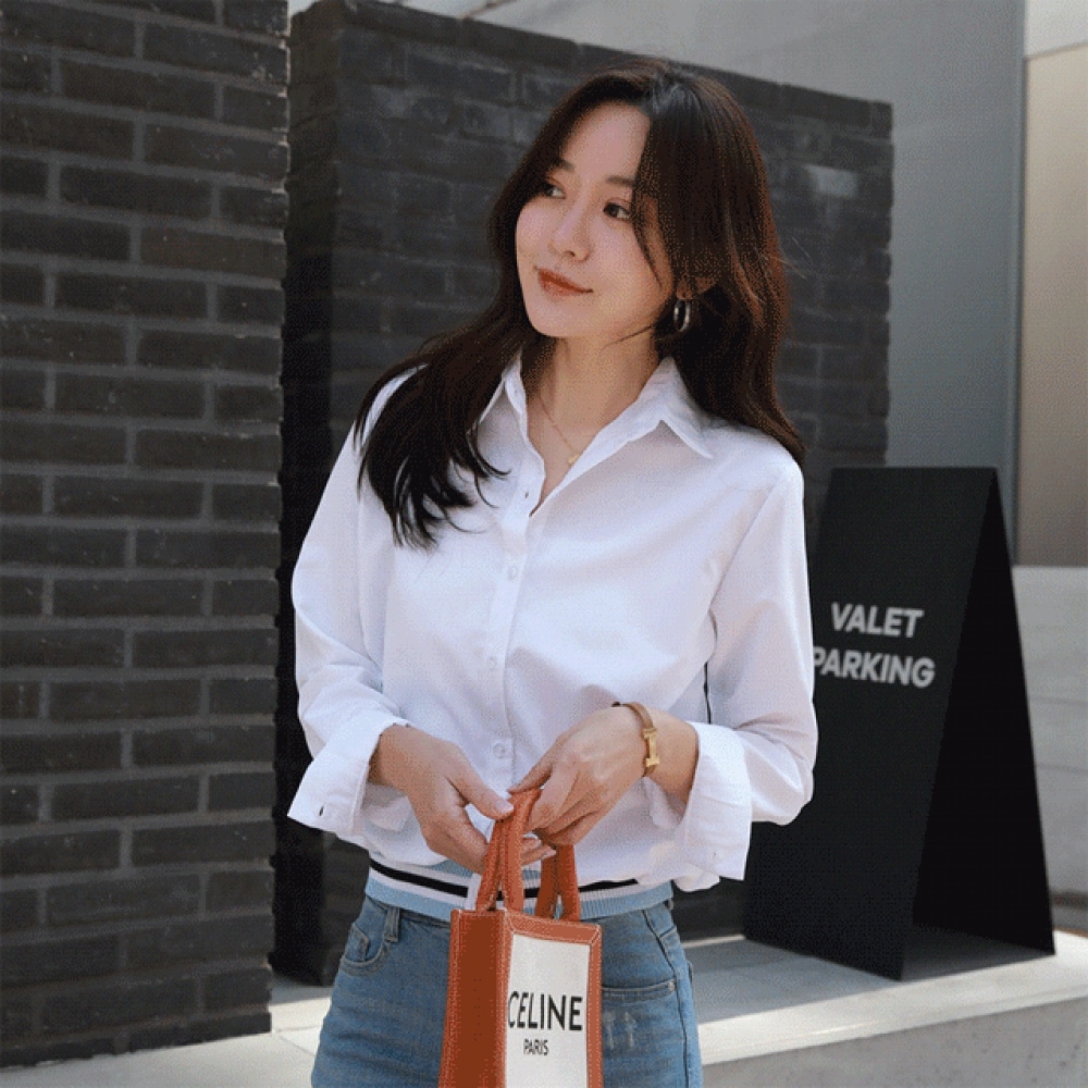 Click & Funny Boel バンディングリンクルフリーシャツ