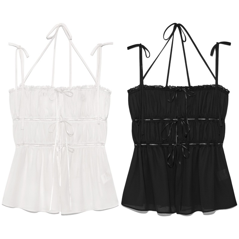 【GLOWNY】 DREAMY LACE SHIRRING TOP : 2COLORS 16,800円