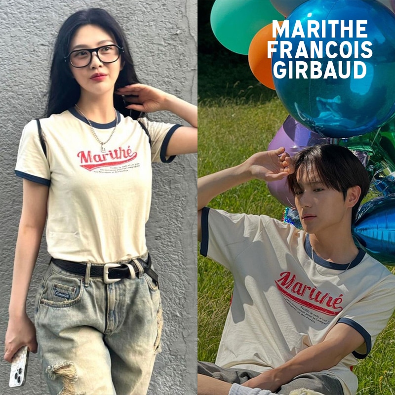 [Redvelvet Joy着用] MARITHE FRANCOIS GIRBAUD W VINTAGE BASEBALL RINGER TEE 2色 / Tシャツ / ヴィンテージTシャツ