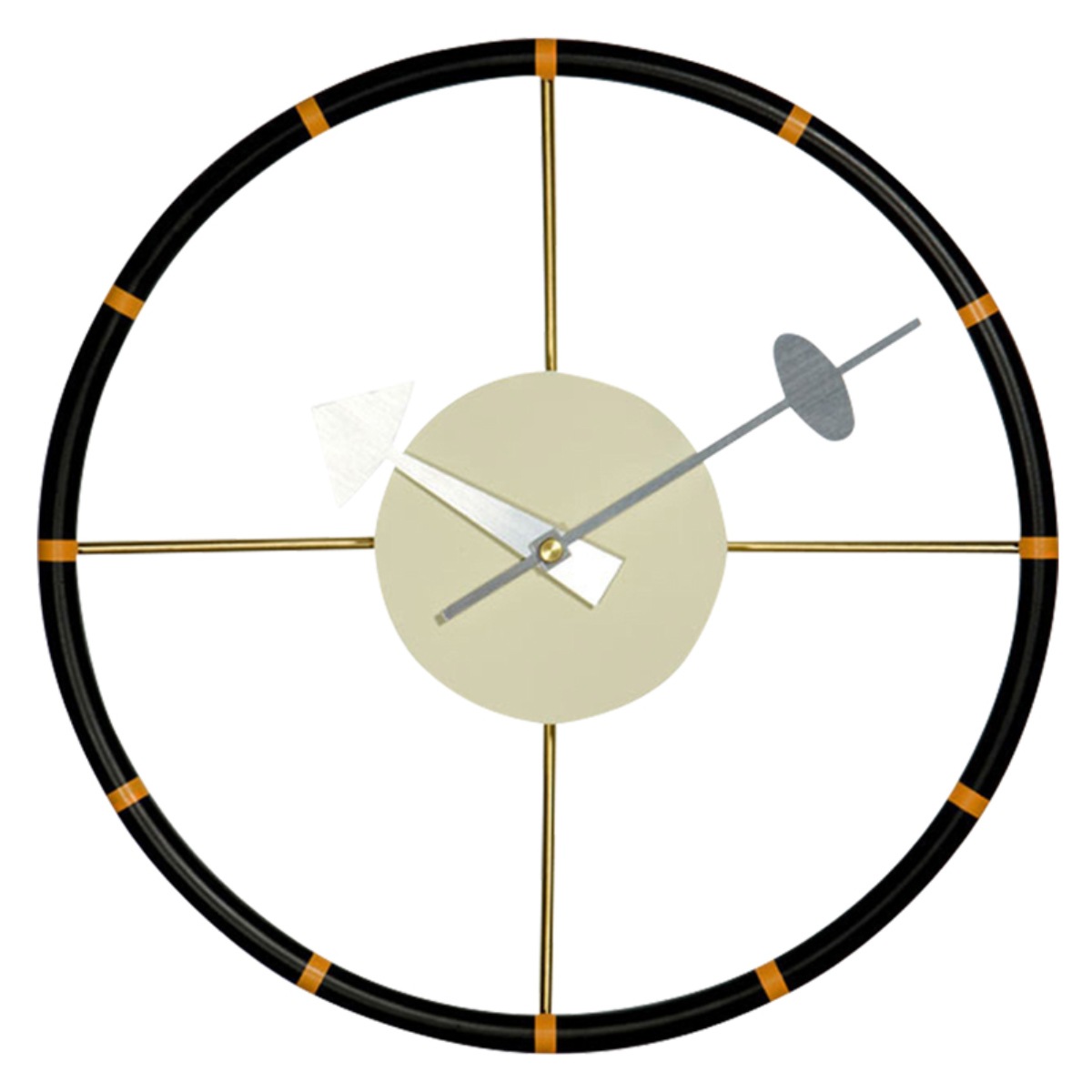 掛け時計 ステアリングホイール ジョージ・ネルソン リプロダクト 直径31cm 時計 デザイナーズ ステアリングクロック 壁掛け時計 ウォールクロック 壁 おしゃれ 秒針なし インテリア 雑貨