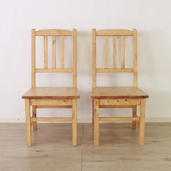 [同色2脚組] ダイニングチェア LBR ライトブラウン 組立品