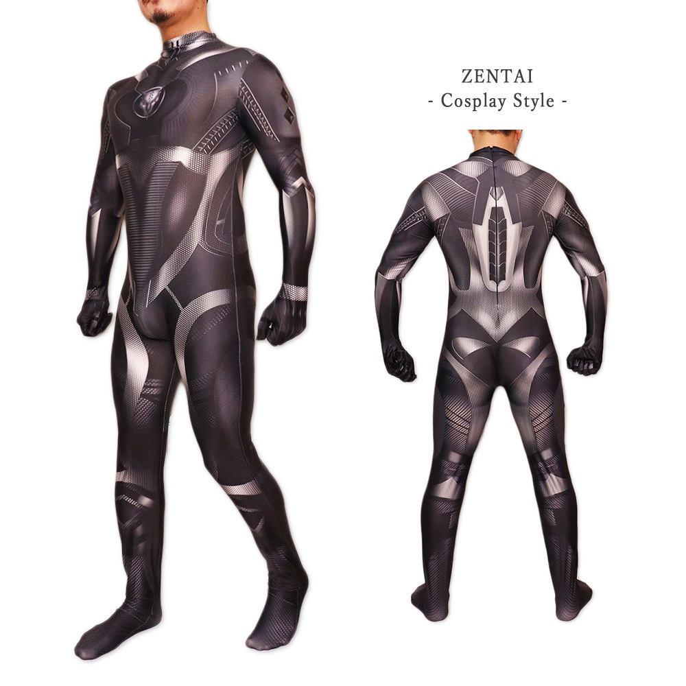 全身タイツ 黒スーツ アメコミ系 コスプレ ブラック SF 黒ヒョウ 全タイ ボディースーツ 大人用 仮装 コスチューム マッチョ 衣装 cosplay Zentai ハロウィン GT-LINE Fa