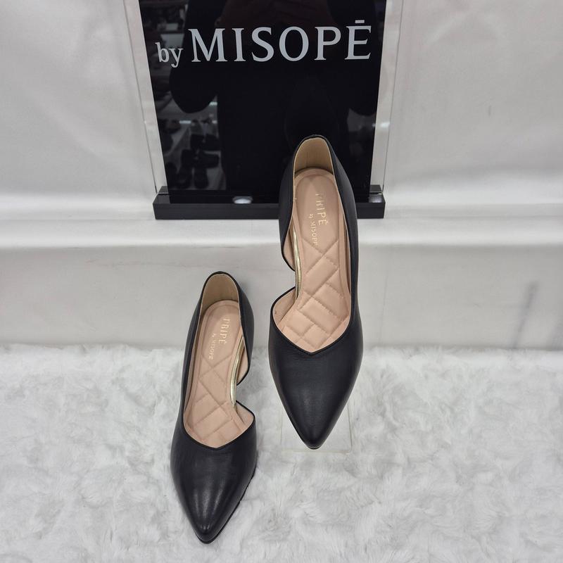 By 女性 サイドオープン パンプス 112HT431SS001 BLACK 3 JJ