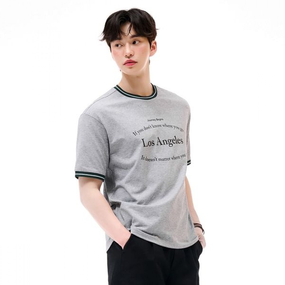 [チェイスカルト] Mリンガーチップコットンブレンド半袖Tシャツ