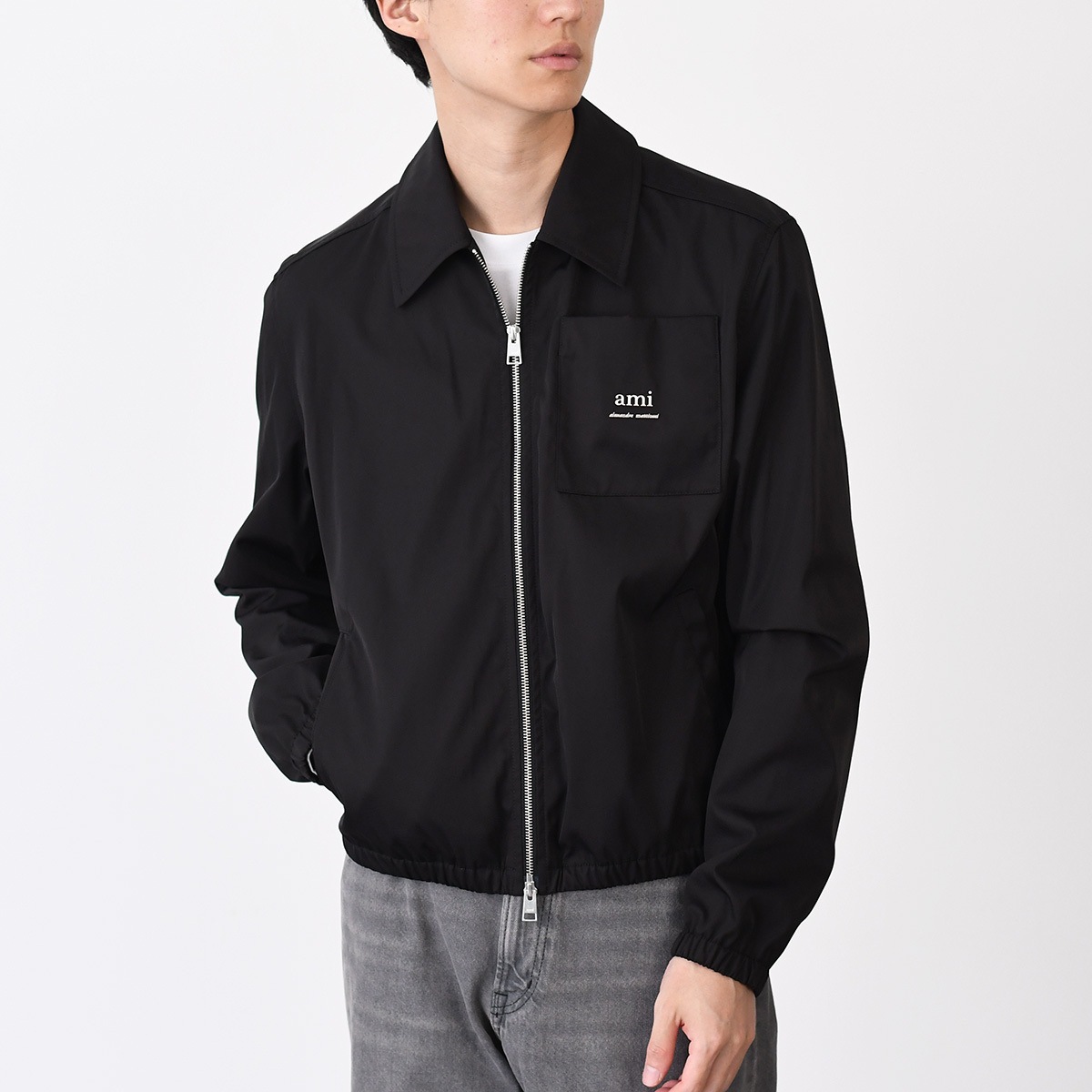 アウター ジップジャケット HJK063 PA0007 メンズ ユニセックス ブラック 長袖 ショート丈 ジッパー