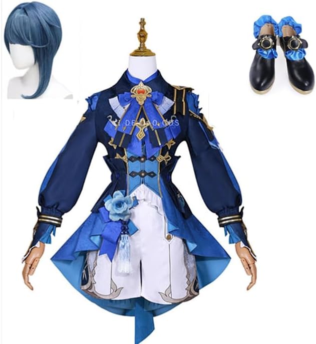 原神 行秋 竹身雨化 コスプレ衣装 ＋ウィッグ ＋靴
