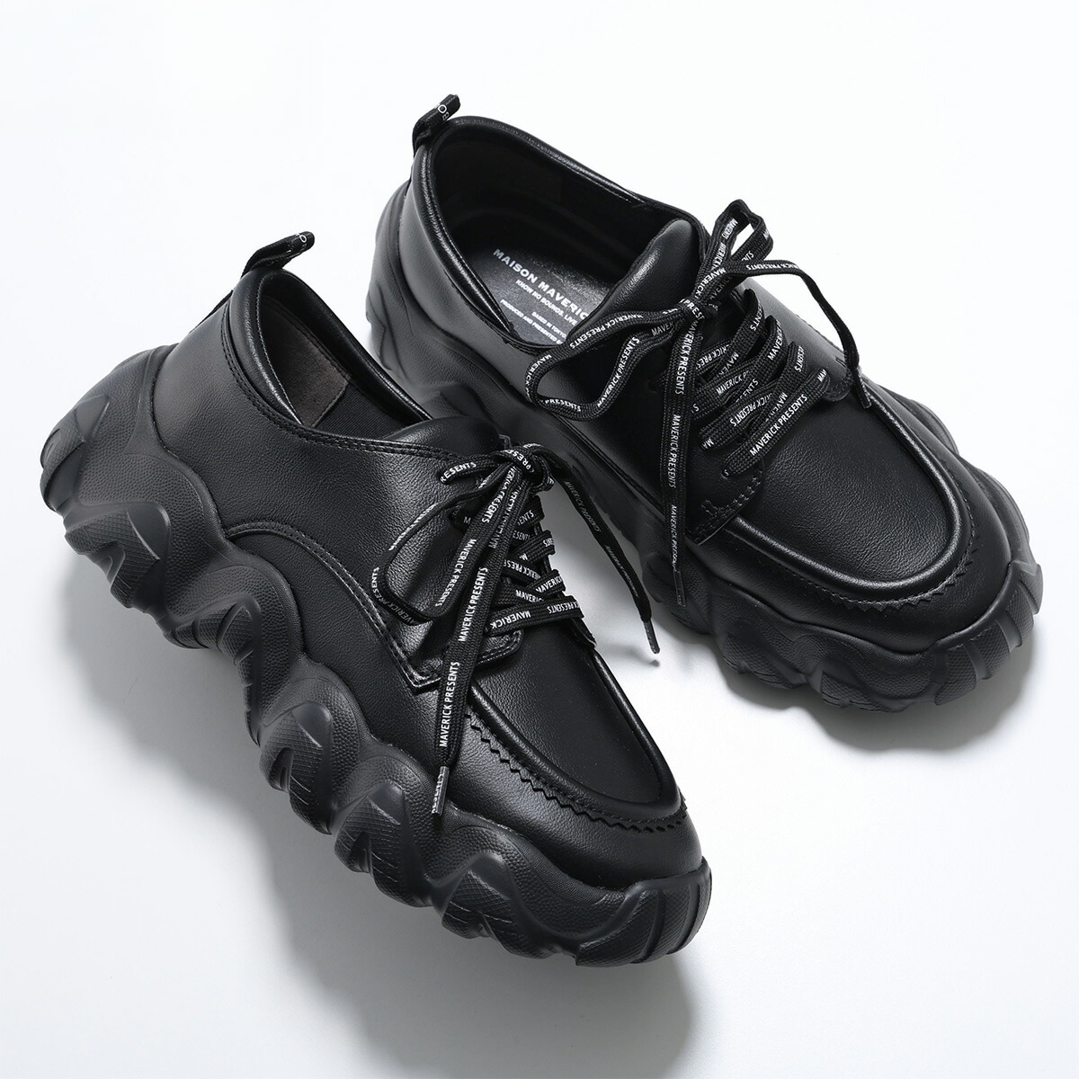 MAISON MAVERICK PRESENTS メゾン マーベリック スニーカー Hybrid Chunky Loafers MS2534 レディース ローカット 厚底 軽量 シューズ 靴 BLAC