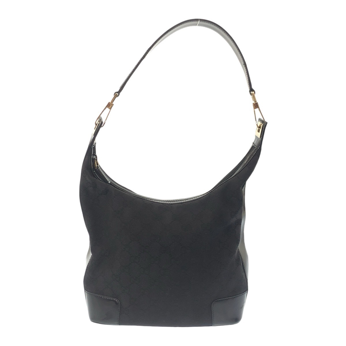 美品 ブラック 黒 ゴールド金具 GGキャンバス ショルダーバッグ ホーボー レディース 503495