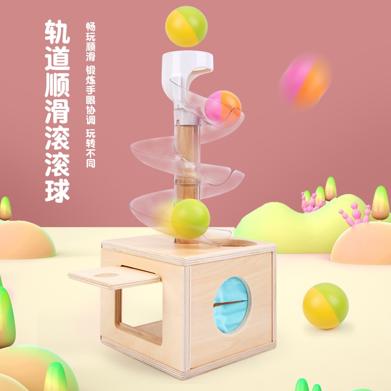 11 面白い初期教育トラックグライディングタワーサウンドローリングボールハンドアイコーディネーションパズルパズルスタッキング木製おもちゃ今 木製の子供の早期教育今