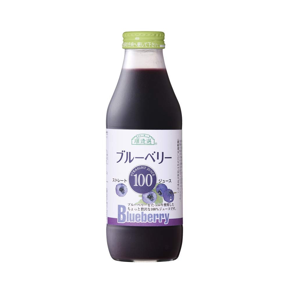 順造選 ブルーベリー100（果汁100％ストレート）500ml×6本入りセット
