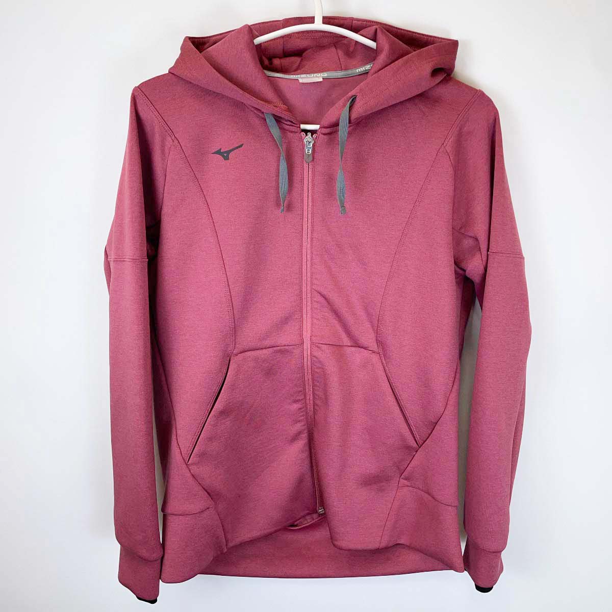 【中古】ミズノ ストレッチスウェットフーディ L モーブピンク杢 32MCC330 レディース MIZUNO スポーツウェア