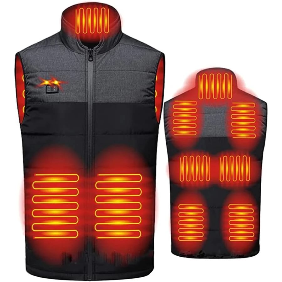 電熱ベスト 加熱ベスト 前後9箇所発熱前後独立温度設定可能 3段温度調整 超軽量 防寒ベスト 作業着 水洗い可能 屋外作業 メンズ レディース