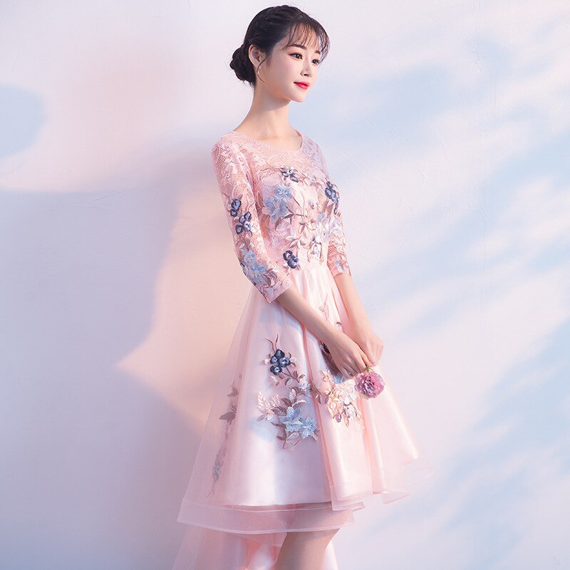 激安特価 ウエディングドレス 結婚式 ドレス パーティードレス ロングワンピース ドレス ロングドレス パーティードレス 結婚式 のピンクの小さいイブニングドレスのスカートの女性の宴会夏の短い顕やせセレブの会 ドレス カラー ピンクの一文字肩 Www Viacaocatedral Com Br