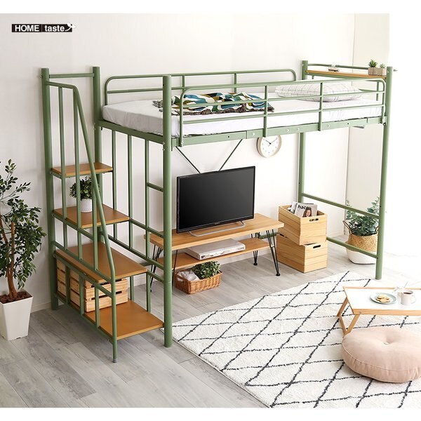 北欧インテリア 階段付き ロフトベッド selva セルヴァ