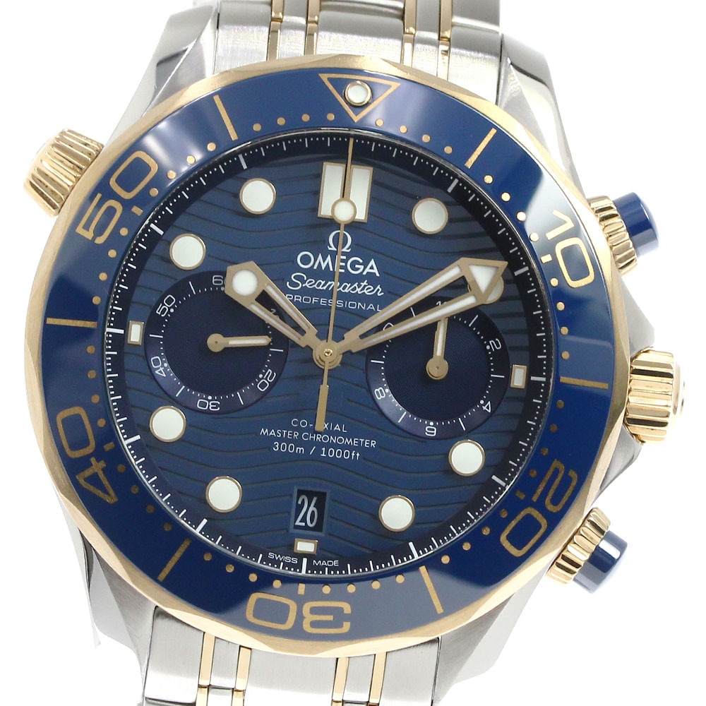 オメガ OMEGA 210.20.44.51.03.001 シーマスター ダイバー 300M コーアクシャル クロノグラフ 自動巻き メンズ 美品 箱・保証書付き_790561【中古】