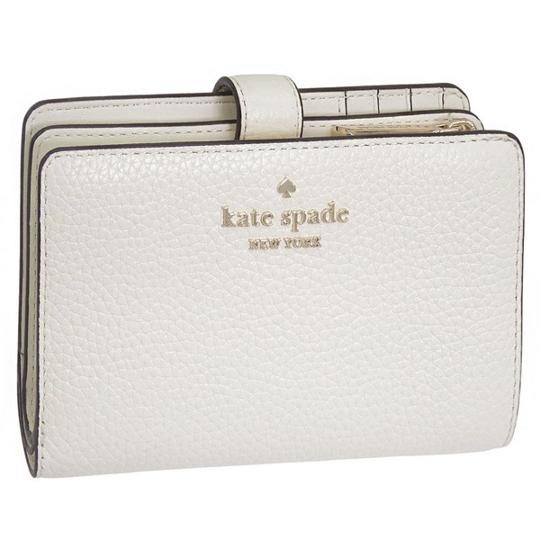 ケイトスペード 財布 レディース 二つ折り財布 アウトレット レザー ホワイト WALLETS MED COMBIFLD KN750-100 KATE SPADE