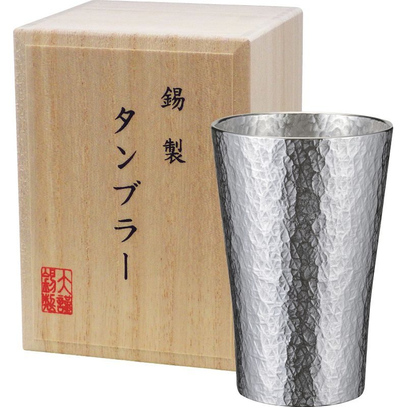 本錫タンブラー150ml 六花（りっか）小（桐箱入） 8,181円