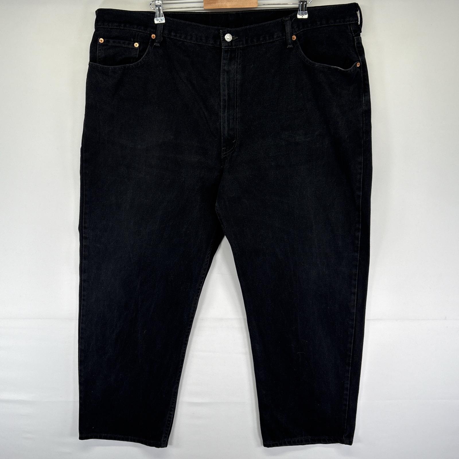 古着 デニムパンツ 550 テーパード ジーパン ジーンズ 色落ち ヒゲ 長ズボン w48 L30 ブラック メンズ 5,610円