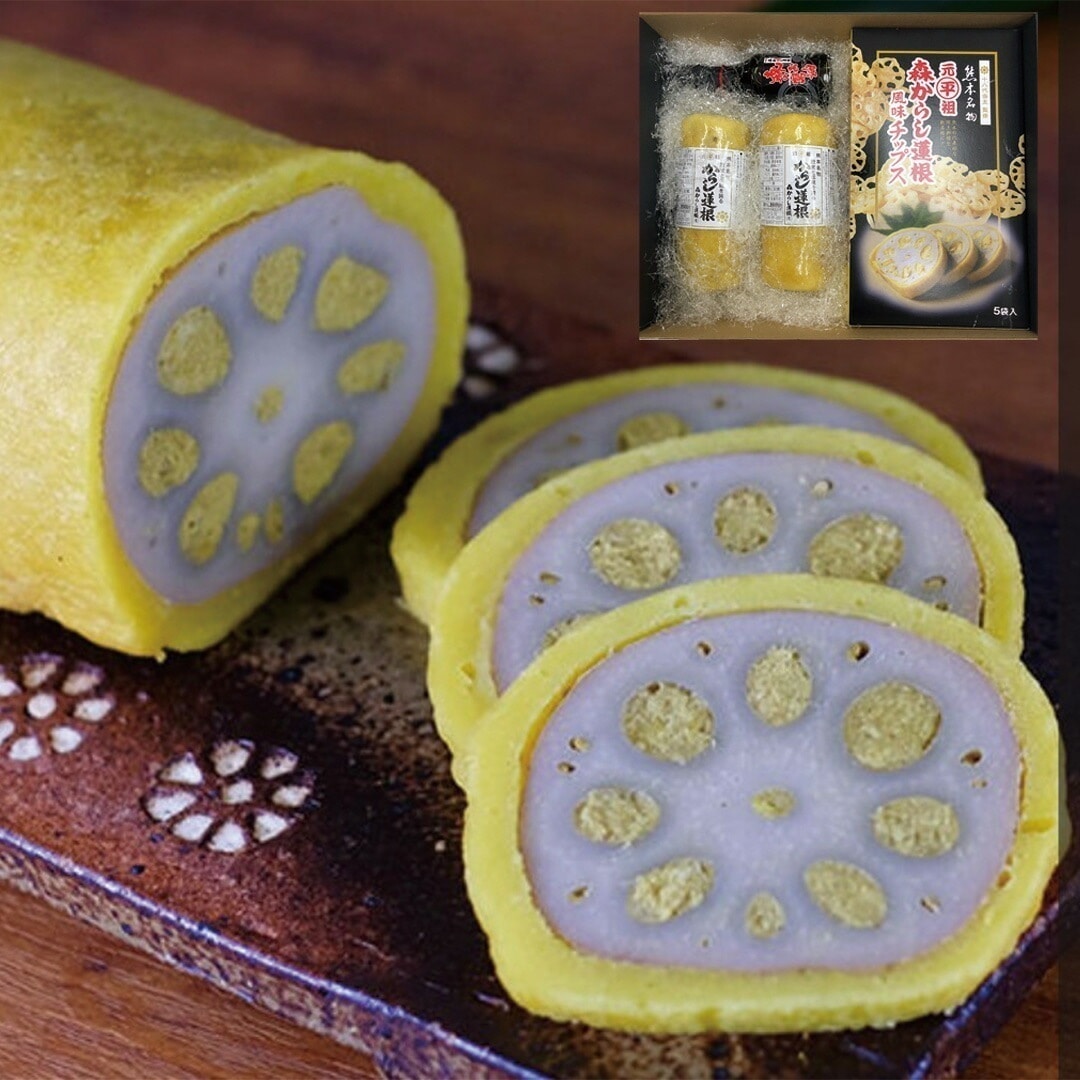 熊本 元祖 森からし蓮根詰め合わせ からし蓮根（大）460g2本森のお醤油150ml１本からし蓮根風味チップス20g5袋 【産直メーカー直送品】 7,204円