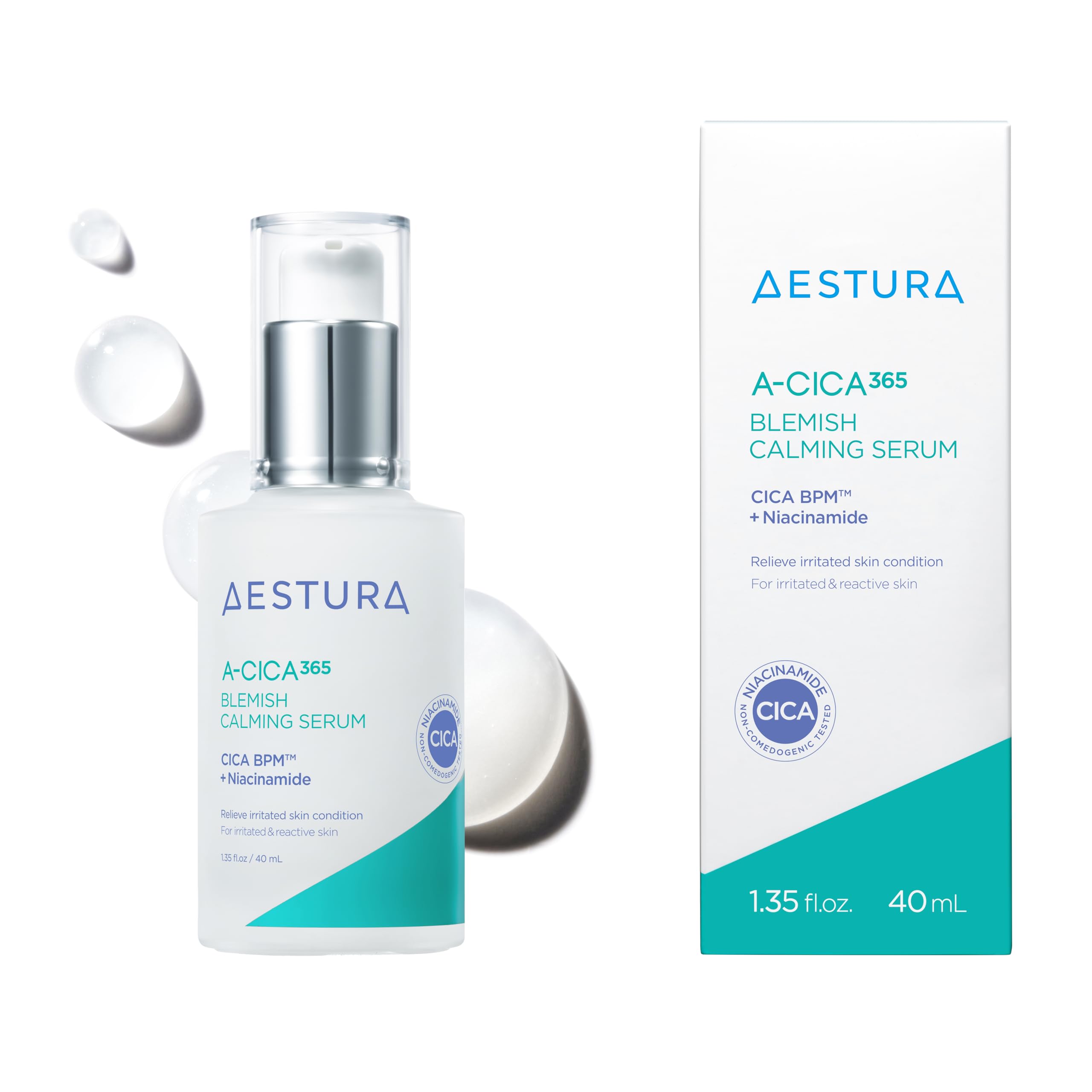 【AESTURA】 エイシカ365 マイクロセラム 40mL 美容液 韓国コスメ 保湿 スキンケア CICA 毛穴ケア 肌荒れケア 敏感肌 乾燥肌 混合肌 無香料 無着色 低刺激