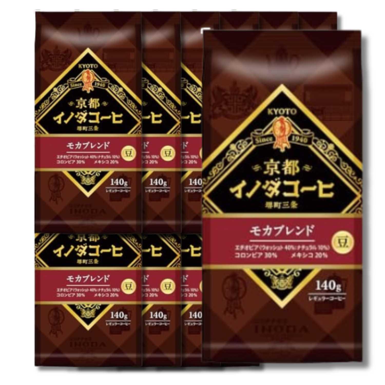 12個セット キーコーヒー 京都イノダコーヒ 豆 140g モカブレンド