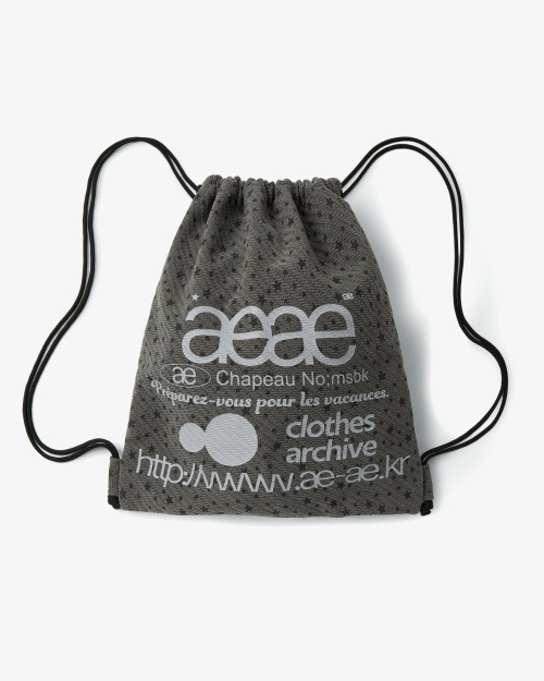 【AEAE】 WEB LOGO STELLA GYM SACK [CHARCOAL] リュック 正規品
