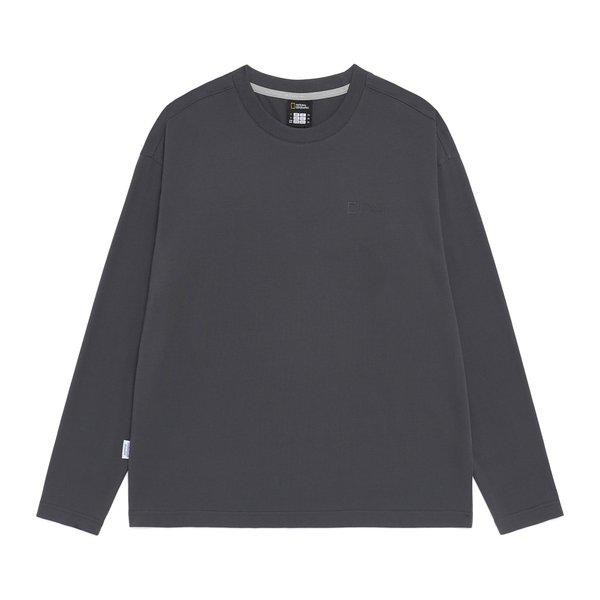 N265UTS901 スーピマ セミオーバーフィット 長袖Tシャツ GREY