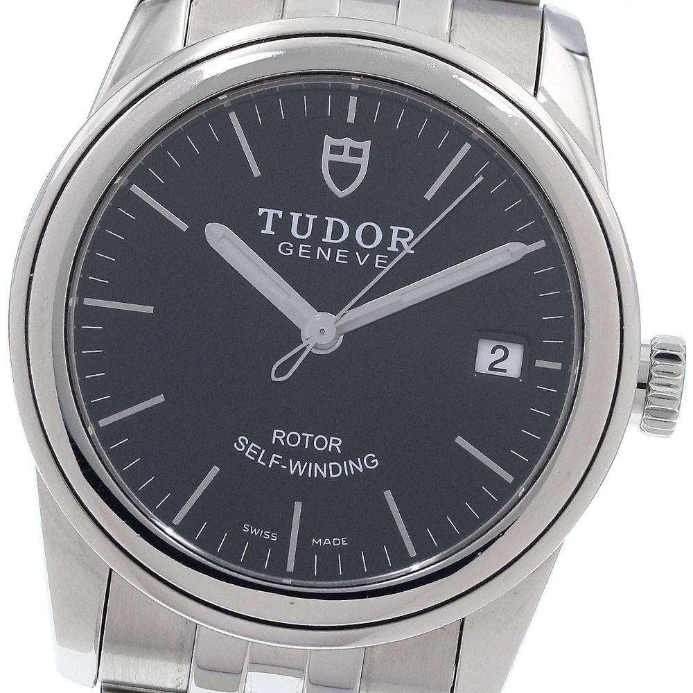 チュードル TUDOR 55000 グラマー デイト 自動巻き メンズ 良品 保証書付き_951892【中古】