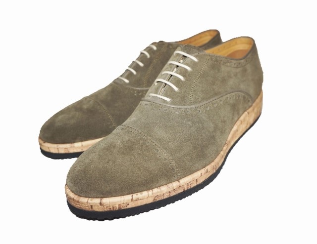 レザーシューズ スエード 31715 37 メンズ ドレスシューズ ビジネスシューズ カーキ
