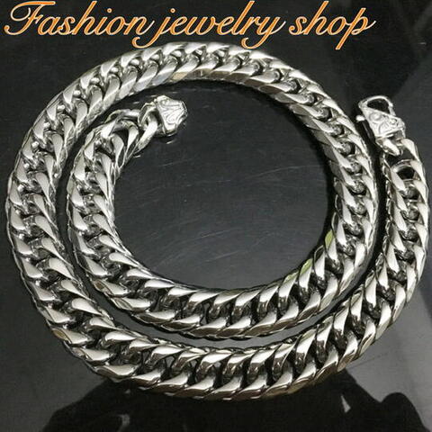 【急速出荷】【幅13mm 極太 60cm】喜平ネックレス メンズ サージカルステンレス ステンレス ネックレスチェーン 18金メッキ 百合紋章 6面カット 喜平チェーン k18 ゴールド シルバー 太