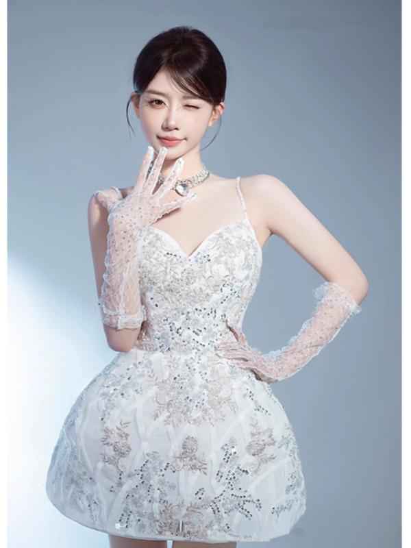 ドレス　パーティー　レディース 趙 ルシ 同じ ドレス プリンセス ふくらみ スカート 誕生日 パーティー 小さい ハイエンド 軽量 高級