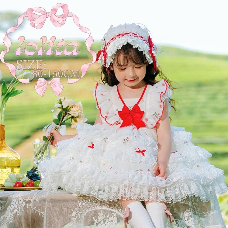 コスプレ ロリータドレス 袖無し お嬢様 可愛い 幼稚園 コスチューム ドレス 演出服 女の子 子供ドレス ワンピース メッシュ 蝶リボン フォーマル ワンピース 発表会 舞台服 ハロウィン 衣装 子