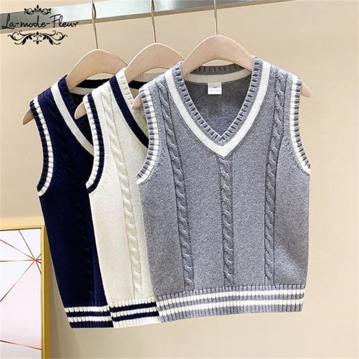 【20点セット】【送料無料】韓国子供服 キッズ ベスト フォーマル セーター ニット 子供 こども 女の子 男の子 春秋 トップ