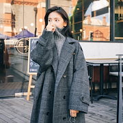 コート チェック ミドル丈 ユニセックス 上品 韓国ファッション 1701CO002242S17.jpg