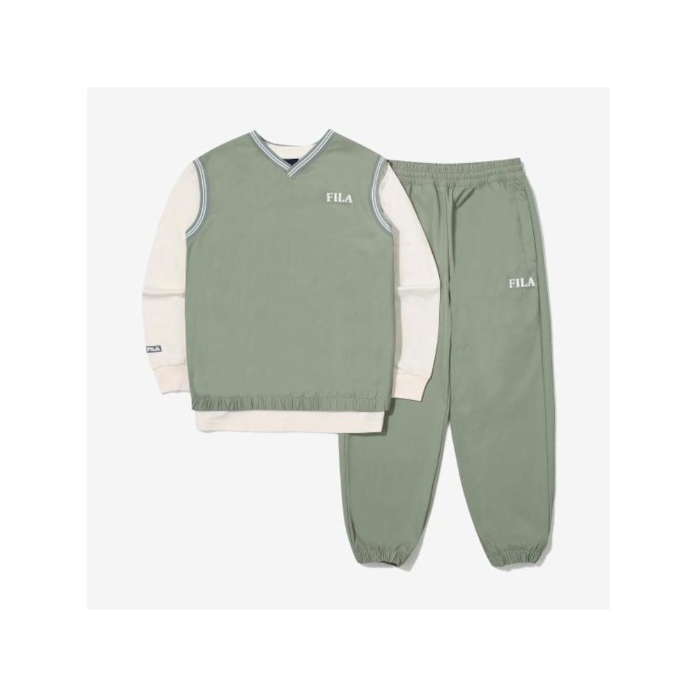 [FILA KIDS] ウーブンベストトップ&ボトム3点セット (FK2FSG3101X_GOV) Q0ZFK2FSG3101XGOV
