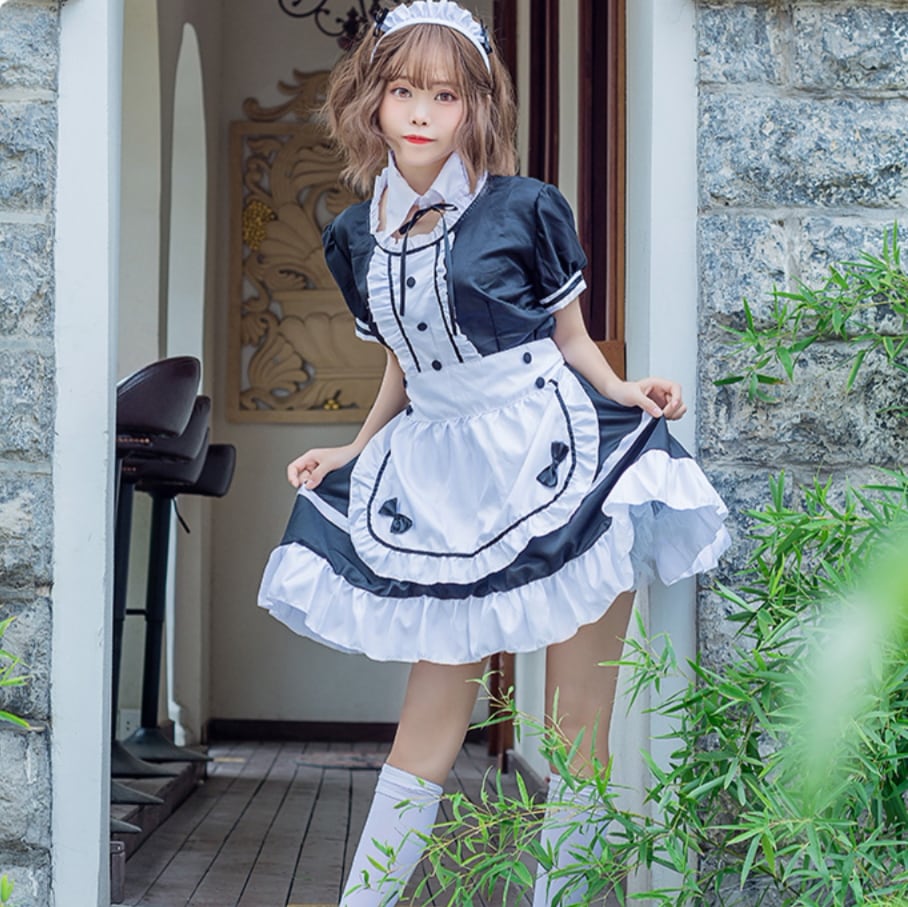 ワンピース セットアップ コスプレ ミニ丈 ショート ショート丈 袖あり 半袖 ラウンドネック 異素材MIX ラブリー キュート ガーリー 個性的 主役級 存在感 春 夏 秋 冬 オールシーズン半袖ミニ・膝丈ワンピ