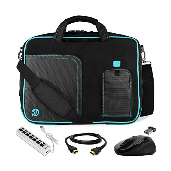 Blue Laptop Bag， HDMI Cable， Mouse， USB Hub for HP ChromeBook， Omen， Spectre， Stream， Pavilion， Envy