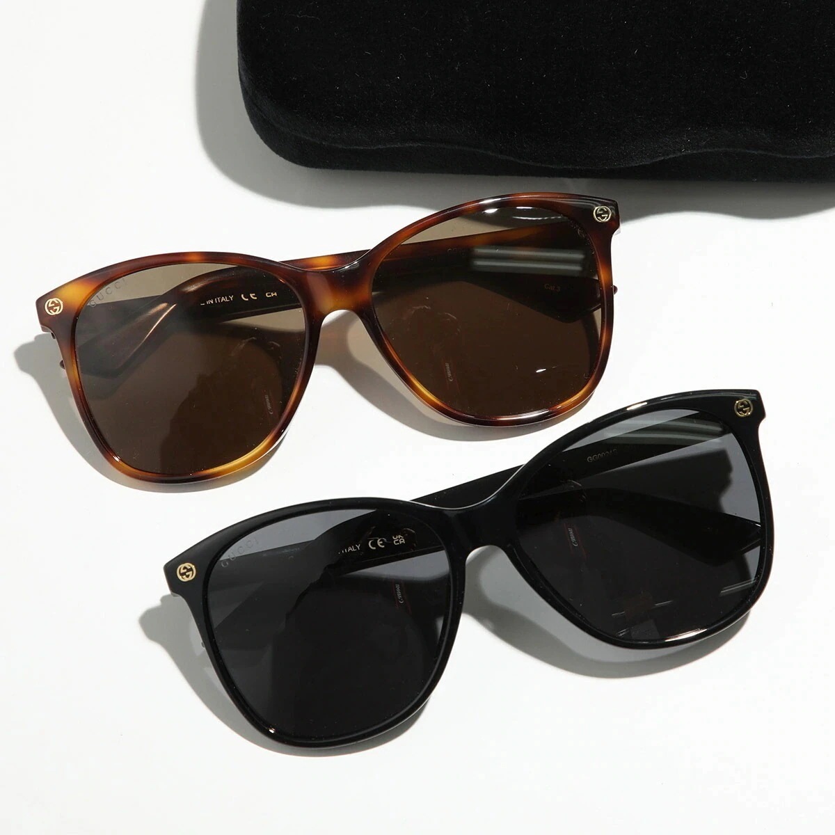 GUCCI グッチ サングラス GG0024S レディース ウェリントン型 GGロゴ ダブルG Bee ビーメガネ 眼鏡 セルフレーム アイウェア カラー2色