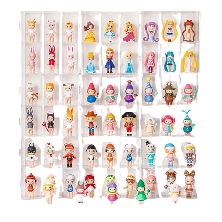 フィギュア 防塵式収納ボック 透明収納 多格子