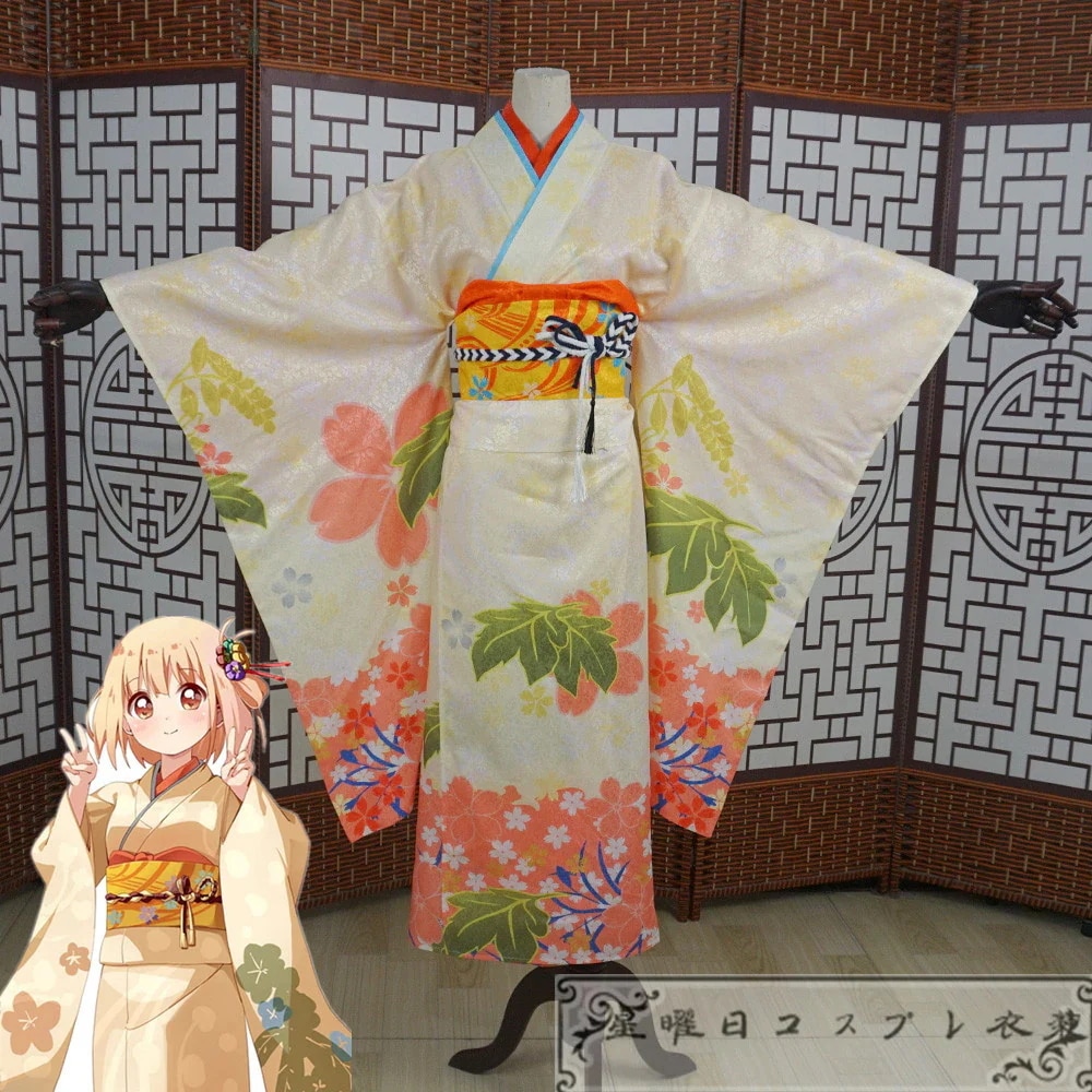 リコリスリコイル Lycoris Recoil 錦木千束 晴れ着 和服 着物 コスプレ衣装 コスチューム ハロウィン 変装 仮装
