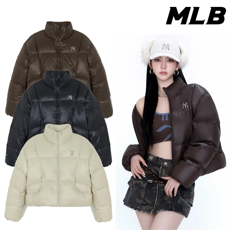 3FDJB2056 WOMENS CROP GLOSSY CURVE PADDING JACKET 25FW 新作 aespa KARINA着用 オーバーフィット レディース光沢感防寒 冬コーデ