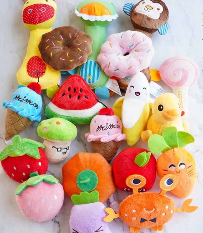 新品入荷 10点セット 犬おもちゃ 音が鳴る ぬいぐるみ 犬用おもちゃ 犬噛むおもちゃ 綿布 丈夫 耐久性 清潔 歯磨き 子犬/小型犬（タイプはランダム出荷）