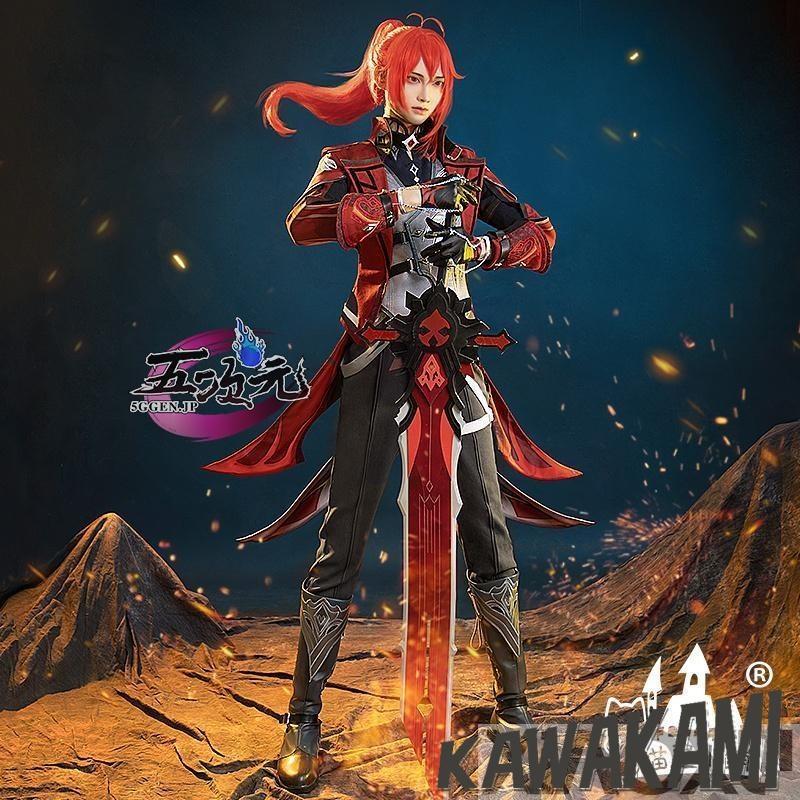 Catwushop　原神　コスプレ　ディルック　殷紅終夜　衣装　ウィッグ　靴　追加可