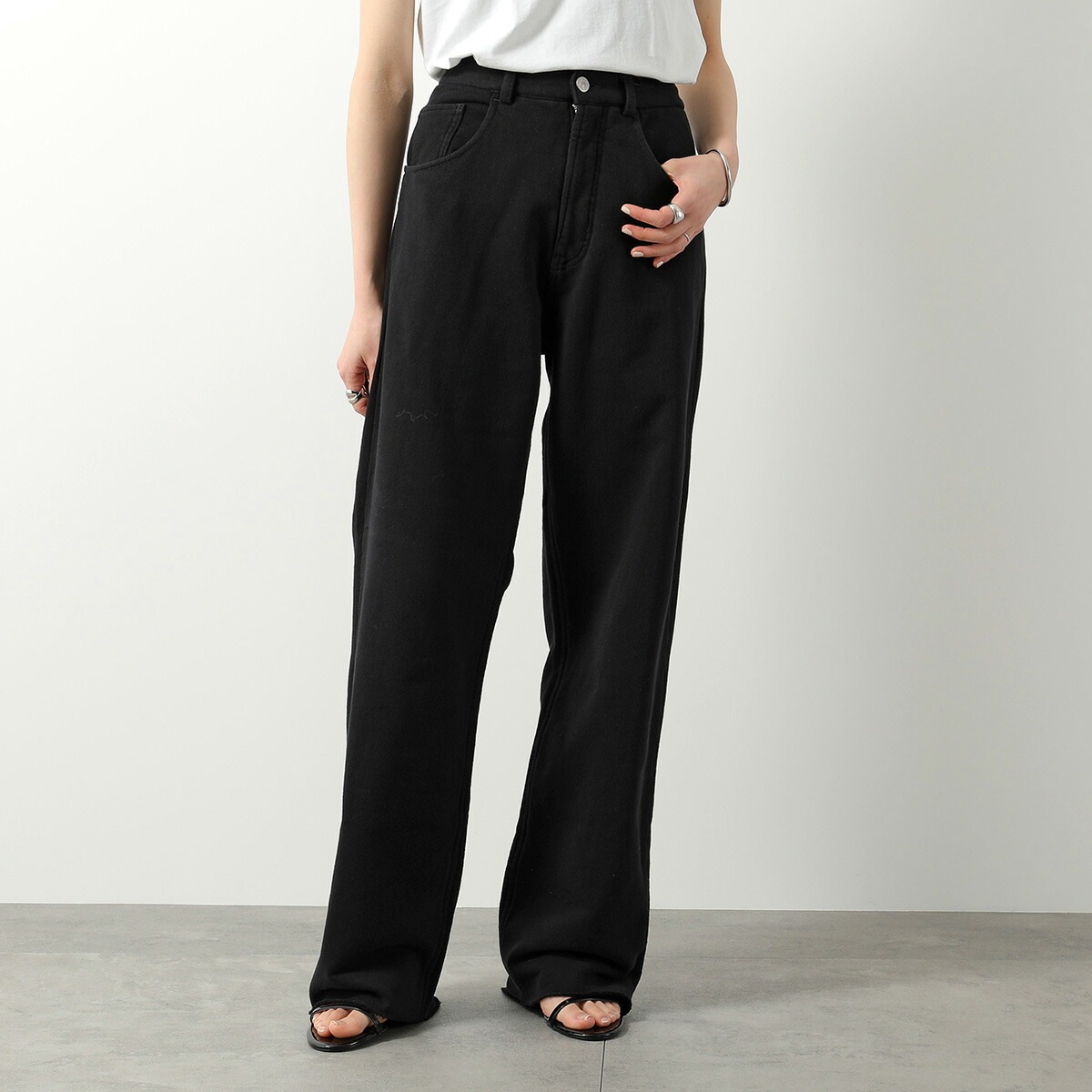 MM6 エムエムシックス メゾンマルジェラ ワイドパンツ S52KA0548 M25014 レディース ワイドパンツ コットン オーバーサイズ 900 S52KA0548M25014900