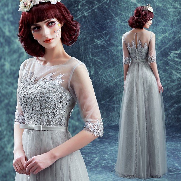 カラードレス 半袖 ロングドレス 花嫁 安い 演奏会 イブニングドレス 結婚式 カクテルドレス 二次会 発表会 パーティードレス コンサート フォーマルドレス