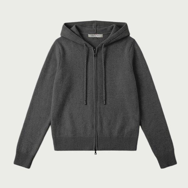 女性用フード付きツーウェイニットジップアップ10560-140-879-37-047_us