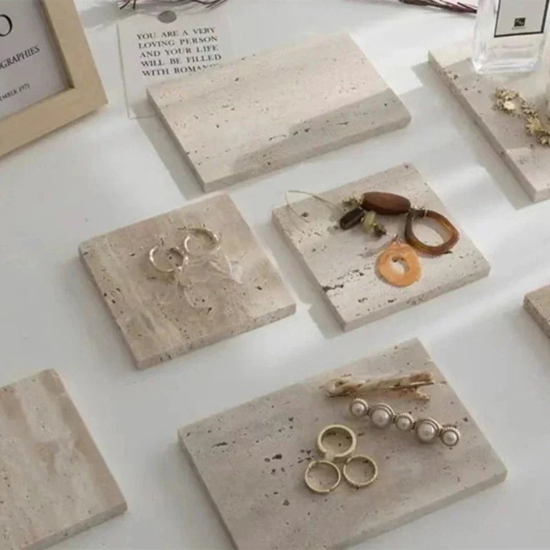 トラバーチン おしゃれ アクセサリースタンド トレー ストーン アクセサリートレイ 韓国インテリア